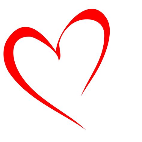 Outline Red Heart Png Clip Art Library