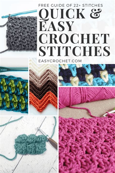 Printable Crochet Different Stitches