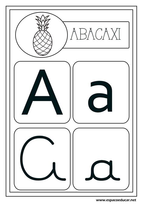 Alfabeto Quatro Tipos De Letras Em Preto E Branco Pdf No Elo7 EspaÇo