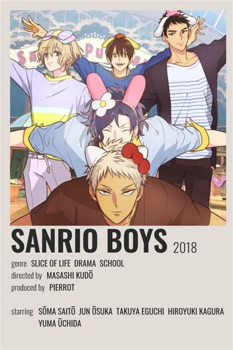 Sanrio Boys Poster Anime Films Otaku Anime Anime