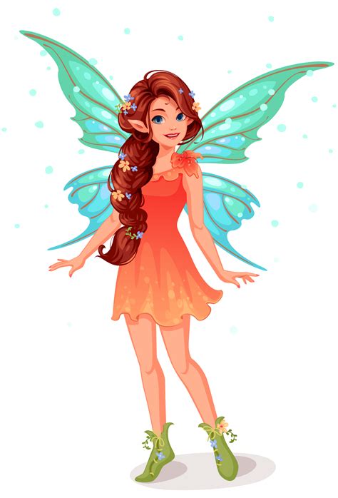 Cute Little Fairy Standing Download Free Vectors