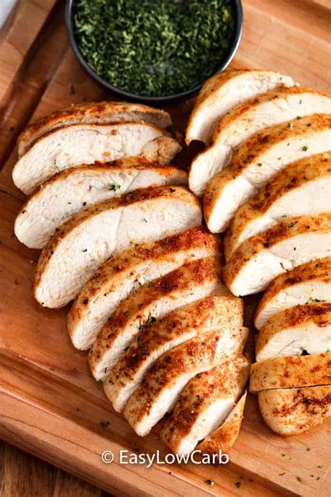 The trick is to get them to the right internal temperature of 165°f without drying them out. Air Fryer Chicken Breasts {Juicy & Tender} - Easy Low Carb