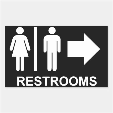 Printable Restroom Signs With Arrow Aluminum Unisex Restrooms Sign