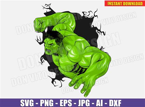 Download The Hulk Breaking Wall SVG Cut File for Cricut ...