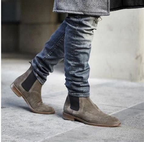 Chelsea boots will make any outfit you wear more stylish and classy. Handmade gray leather boots chelsea suede leather boots by ...