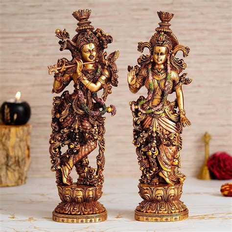 Buy Mukundra Art N Craft Couple Radha Krishna Statue Pair Of Radha
