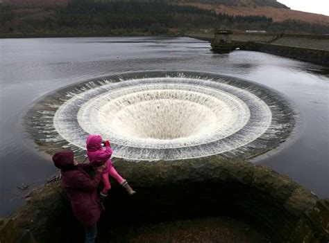 Effects Of Weather Giant Plughole Drains Gallons Of Water To Stop