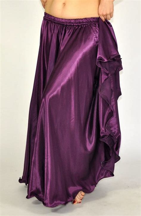 silky satin skirt aubergine bellydance boutique uk