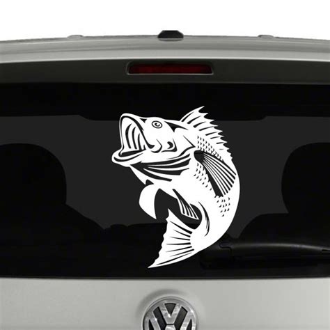Largemouth Bass Fish Jumping Vinyl Decal Sticker