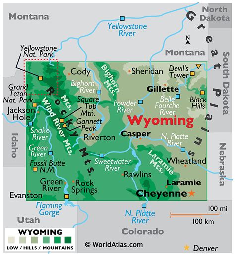 State Map Of Wyoming Printable Map Wyoming Map Images And Photos Finder