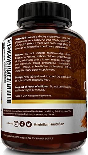 Nutriflair Organic Ceylon Cinnamon Supplement 1200mg 180 Capsules