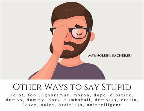 Other Ways To Say Stupid Stupid Synonyms Myenglishteacher Eu Blog