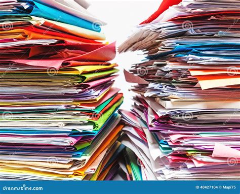 Documents Files Records Stock Photo Image 40427104