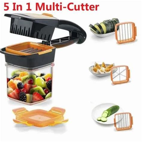 Ss And Plastic 5 In 1 Nicer Dicer Vegetable Cutter For Kitchen At Rs