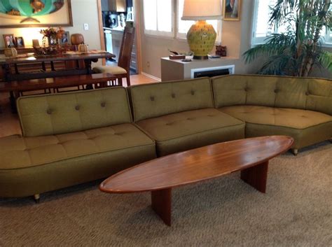 Vintage Mid Century Modern 3 Piece Sectional Couch Bull ... A wide variety of couch mid century options are available to you, such as general use, material, and feature.