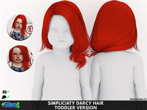 Redheadsims Cc Simpliciaty Darcy Hair Toddler Simsdomination