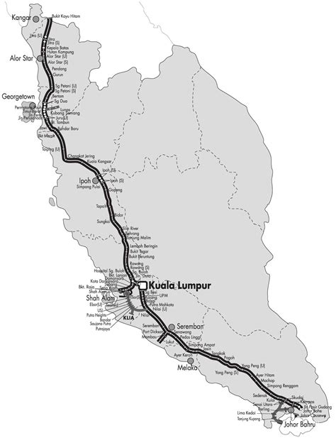 Lebuhraya utara selatan map : PLUS Expressway, North-South Expressway (E1 & E2) - klia2.info