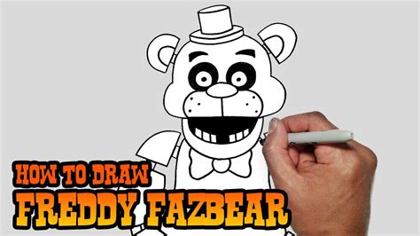 How To Draw Freddy Fazbear Five Nights At Freddys Video Lesson