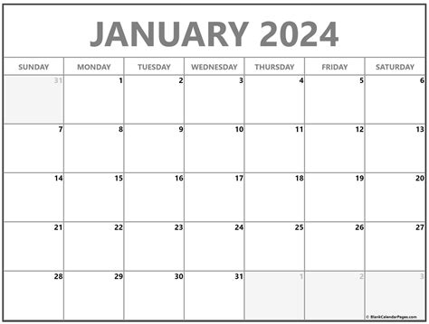 Free January 2024 Printable Calendar 2024 CALENDAR PRINTABLE