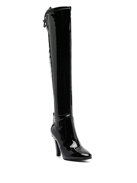 kurt geiger london shoreditch patent thigh high boots farfetch