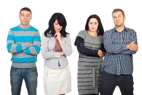 Sad Group Of People With Problems Stock Image Image 17033671