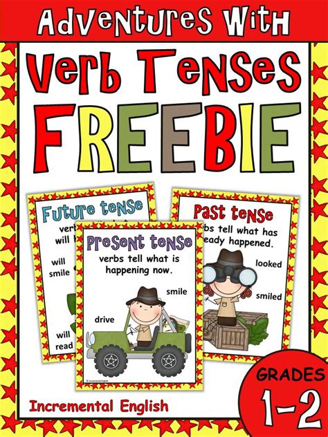 Verbs Freebie Past Present And Future Tense Posters Verb Tenses