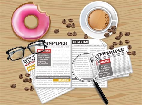 Premium Vector Coffee And Newspaper Collection
