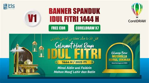 Free CDR Desain Banner Spanduk Idul Fitri H Versi Klsdesain YouTube
