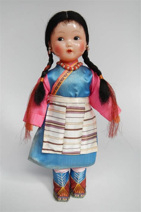 China Doll Made In China Dressed In Tibetan Costume Asian Doll China Dolls Harajuku Ethnic