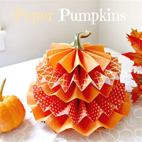 Paper Pumpkins Crafts A La Mode
