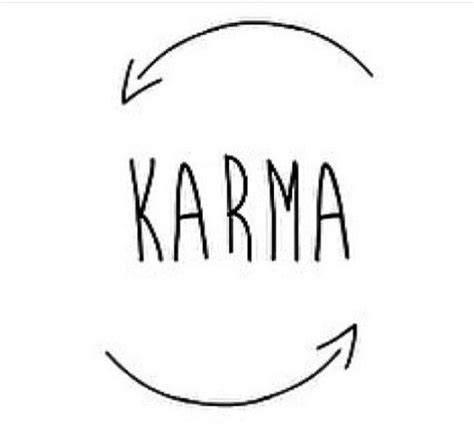 A Circle With The Word Karma Drawn On It And An Arrow Pointing To The