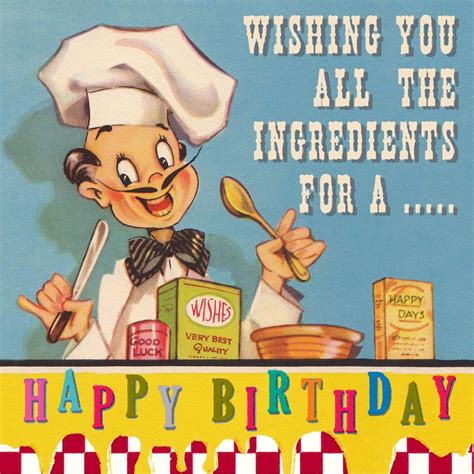 Birthday Chef Card Happy Birthday Chef Happy Birthday Vintage Free Happy Birthday Cards