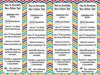 If you own the book, or if your library/rental service allows you to mark the text, highlighting can be a great and neat way to annotate a book. How to Annotate Text Bookmarks Fiction and Non-Fiction ...