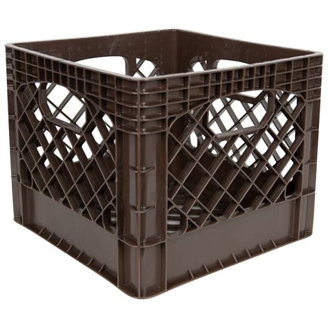 Brown Vented Dairy Crate 131 L X 131 W X 11 Hgt Us Plastic