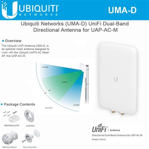 Ubiquiti Networks Unifi Mesh Antenna Uma D Directional Dual Band