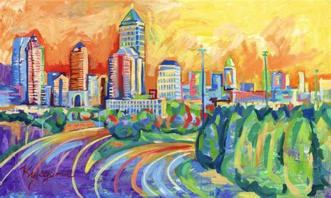 Atlanta Skyline Atl32 Painting By Paul Kyegombe Saatchi Art