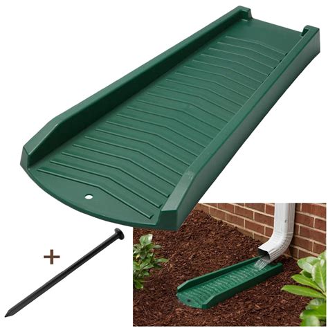 4 Pack Decorative Downspout Green Splash Block Rain Gutter Drain