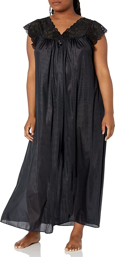 Shadowline Womens Plus Size Silhouette 53 Inch Short Cap Sleeve Long