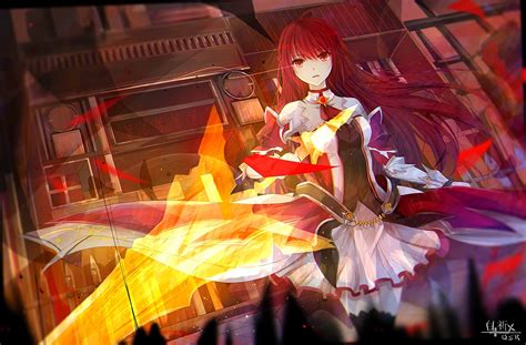 Red Eyes Anime Elsword Weapon Elesis Elsword Anime Girls Hd