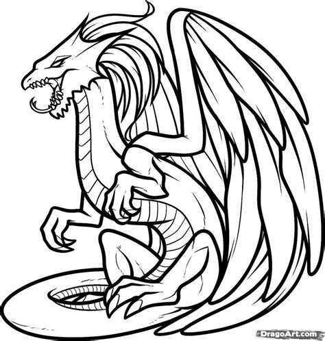 Fierce Dragon Coloring Pages Adult Coloring Pages