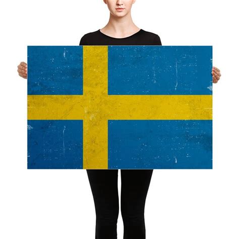 Sweden Flag Sweden Flag Art Swede Flag Sweden Flag Wall Etsy
