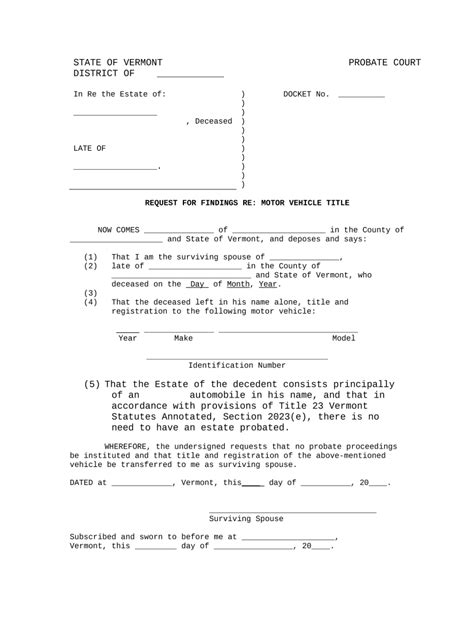 Vermont Title Loophole 2023 Fill Out And Sign Online Dochub