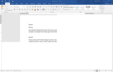 Three Quarters Of The Page Goes Blank Ms Word 2016 Windows 10 64bit