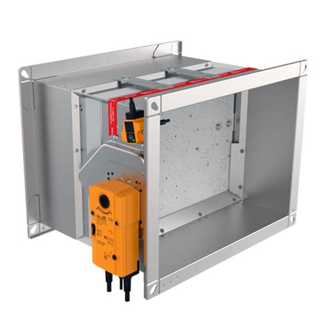 Rectangular Fire Damper Solid Air With A Fire Resistance Of Up To 120