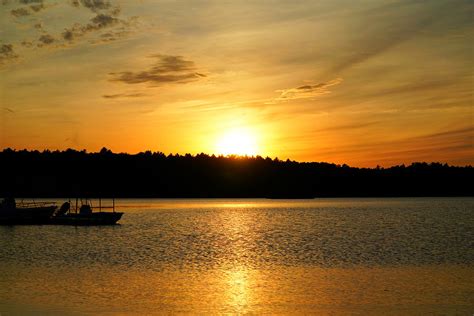 Gold Sunset Over The Lake Photograph By Lilia D Fine Art America
