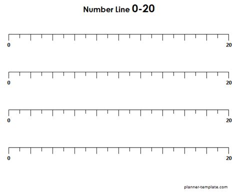 Printable Number Line Worksheet 0 20 And 1 100 For Kids