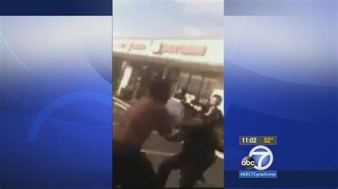 Confrontation Between Hawthorne Police Suspect Caught On Video Abc7 Los Angeles