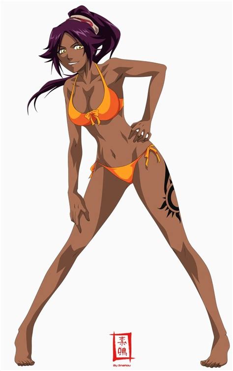 bleach yoruichi shihoin chicas lindas chicas fotos