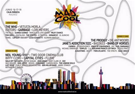 El Mad Cool Festival 2016 Desvela Su Cartel Por Días