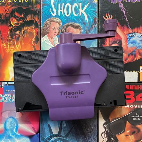 Rare Vhs Gadget The Trisonic Manual Handheld Videocassette Rewinder